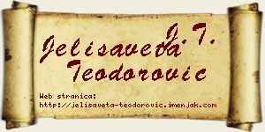 Jelisaveta Teodorović vizit kartica